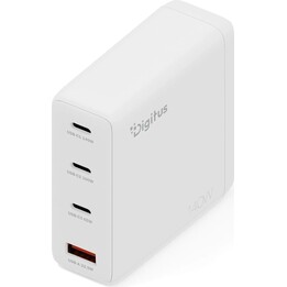 Adaptador de corrente de viagem Digitus DA-10305 com 2x USB-A e 2x USB-C 15,5W Branco