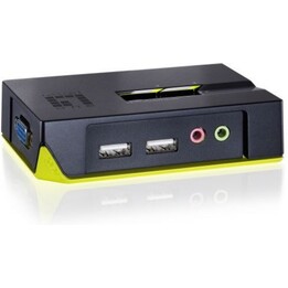 LevelOne KVM-0221 Switch KVM USB a 2 porte con supporto audio e controller desktop remoto