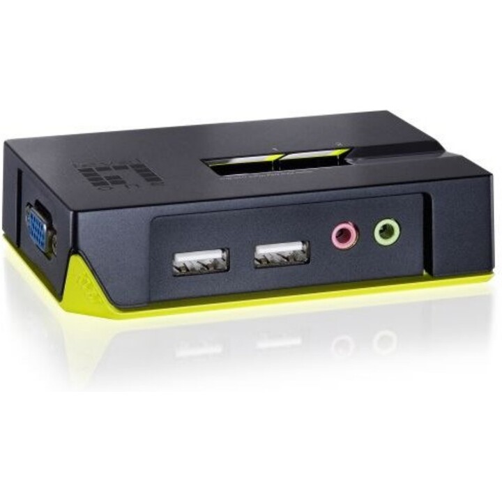 LevelOne KVM-0221 2-Port USB KVM Switch mit Audio-Unterstützung und Remote Desktop Controller