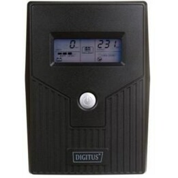 DIGITUS Line-Interactive LCD Basic UPS 800VA 480W Tower avec 2 prises Schuko et protection AVR