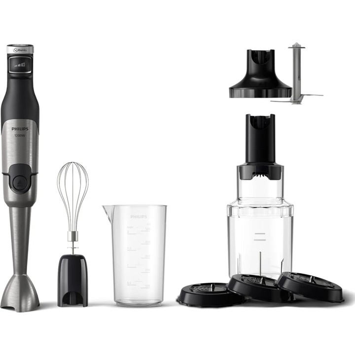 Batidora de mano Philips Serie 5000 con varillas, espiralizador y picadora XL - 1200 W de potencia