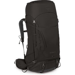 Osprey Kestrel 58 Nero L/XL Zaino da trekking robusto ad alta capacità con accesso laterale e parapioggia
