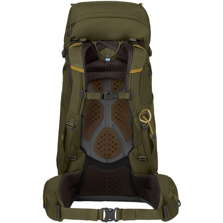Mochila de trekking Osprey Kestrel 48 Moss Green para hombre, versátil, con suspensión AirScape y funda para la lluvia