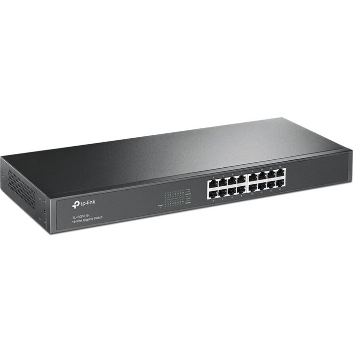 TP-Link 16-Port Gigabit Rackmount Switch with Green Technology and Energy Efficient Ethernet
