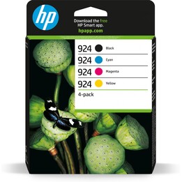 HP 924 4er-Pack CMYK-Original-Tintenpatronen für den professionellen Dokumentendruck in großen Stückzahlen
