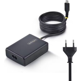 Cargador de pared USB-C de 100 W con tecnología GaN y 2 puertos USB-A/USB-C Power Delivery de StarTech.com