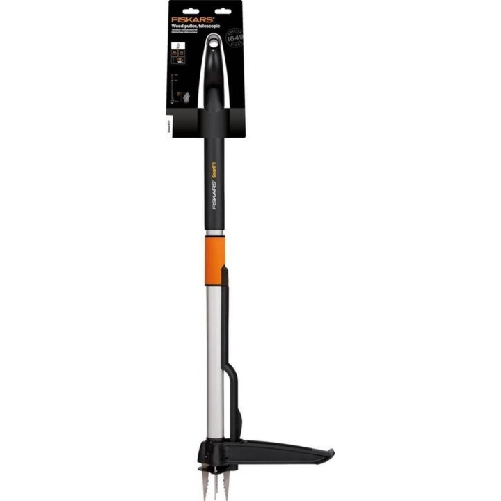 FISKARS SmartFit, Telescopic Weed Puller, Black/Silver