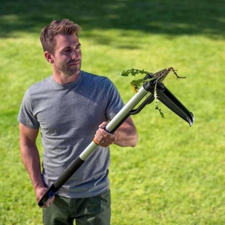 FISKARS SmartFit, Telescopic Weed Puller, Black/Silver
