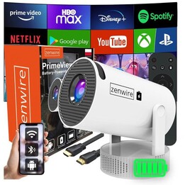 Mini Android Projector Wifi Rzutnik Full HD Bluetooth and Battery Zenwire K400