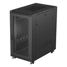Lanberg FF01-6022-23B Rack 22U Freistehendes Gestell Schwarz