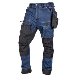 SPODNIE ROBOCZE DENIM WZMOCNIENIA CORDURA, GRANATOWE, ROZ. M