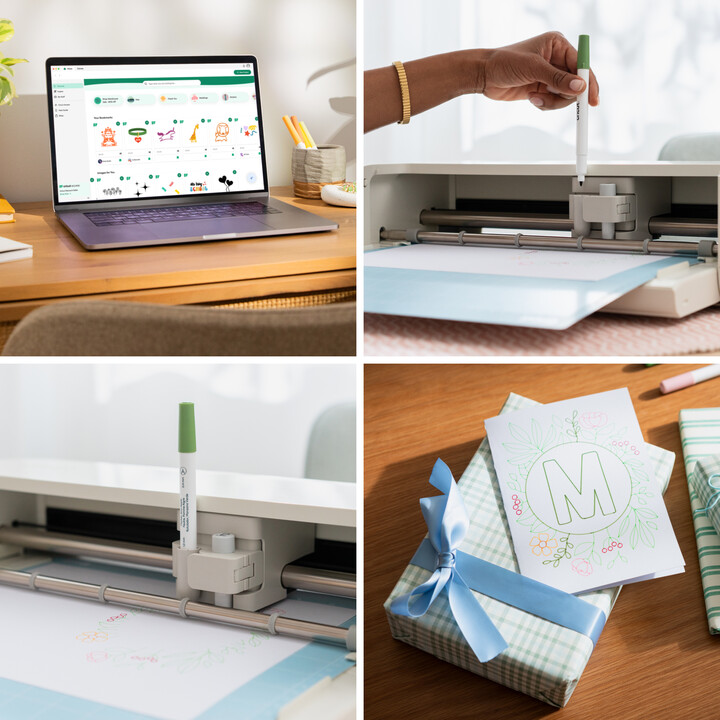 Cricut Bolígrafos De Punta Fina De 0.4 Mm, Gama Ultimate (30 Uds.) + Adaptador