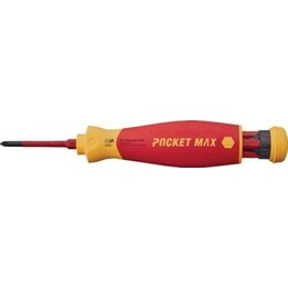 WIHA PocketMax, tournevis électrique avec magasin d'embouts, rouge
