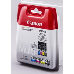 Canon Original CLI-551 Druckerpatronen 4er-Multipack - BK/C/M/Y