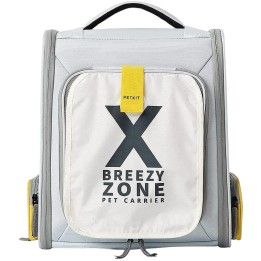 Mochila para transporte de animais de estimação Breezy xZone Pet Carrier Cinzento