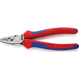 Knipex 9772180, Alicate de cravar para terminais, vermelho/azul