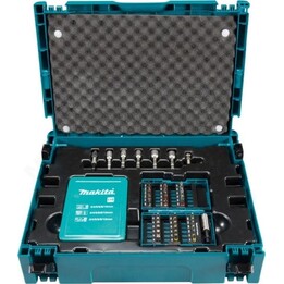 Makita B-53908, Jeu de forets et d'embouts MAKPAC, 62 pièces, bleu
