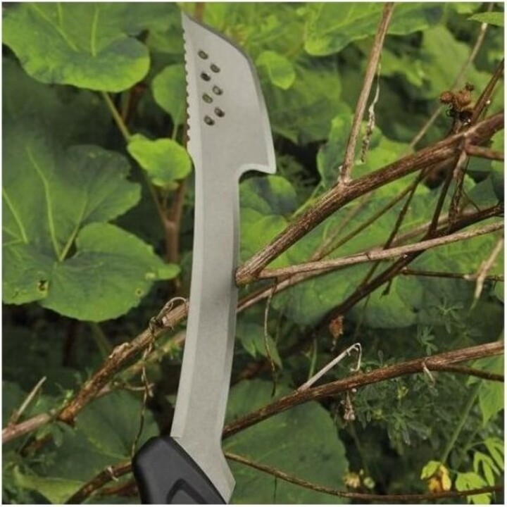 Fiskars 1051236, Machete de jardinería de acero, negro/naranja