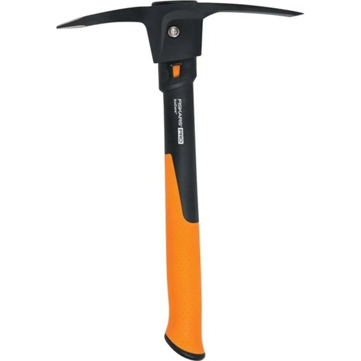 Fiskars IsoCore, Pioche avec Pointe S 0.68kg, Noir/Orange