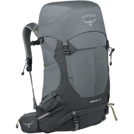 Mochila técnica de senderismo para mujer Osprey Sirrus 36 con suspensión ventilada AirSpeed en gris medio