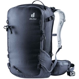 Mochila técnica de esquí de travesía para mujer Deuter Freerider 28 SL con sistema de respaldo LiteSnow en negro