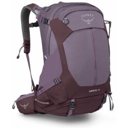 Mochila técnica de senderismo para mujer Osprey Sirrus 34 con suspensión ventilada AirSpeed Purple Dusk