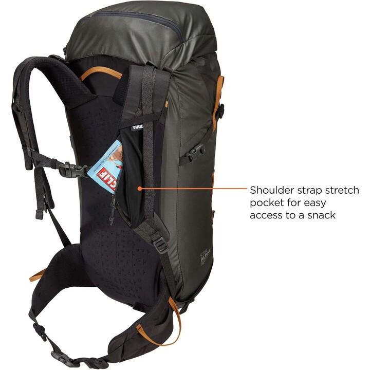 Thule Stir Alpine 40L Men's Technical Mountaineering Backpack with Weather-Resistant Nylon Obsidian