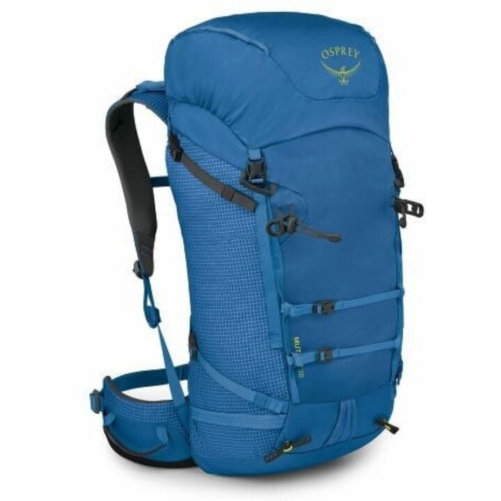 Osprey Mutant 38 Männer technische Bergsteigen Rucksack mit Snowshed Backpanel Blue Flame Größe S/M