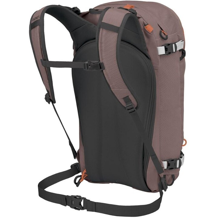 Zaino tecnico da sci e snowboard Osprey Sopris 25 da donna con backpanel Access Magma Brown / Raven Black
