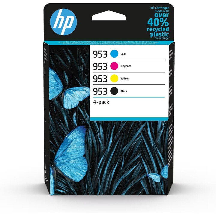 Cartucho de tinta original HP 953 negro y color de capacidad estándar Multipack de 4 unidades