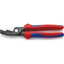 Knipex 9512200, Tesoura de cabo com gume duplo, vermelho/azul