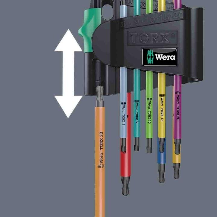 Wera 5073599001, Juego de Llaves TX BO Multicolor