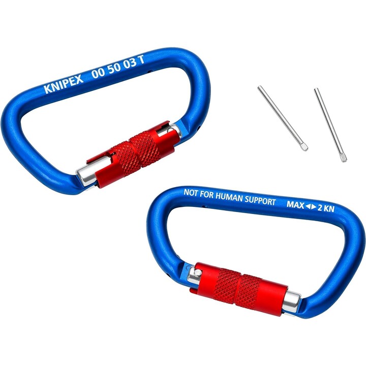 Knipex 00 50 06 T BK, Sistema di fissaggio di sicurezza, rosso