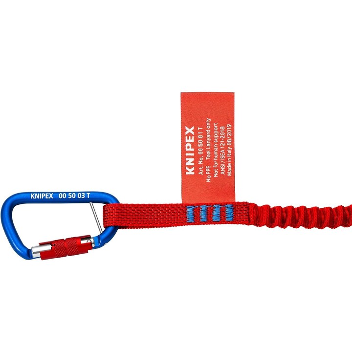 Knipex 00 50 06 T BK, Sistema di fissaggio di sicurezza, rosso