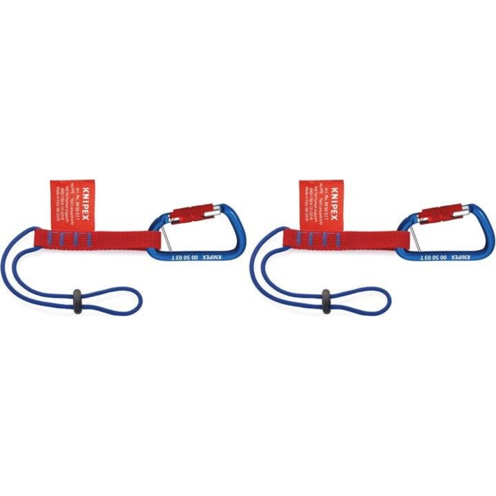 Knipex 00 50 06 T BK, Sistema di fissaggio di sicurezza, rosso