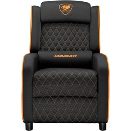 COUGAR Ranger One Gaming Chair, structure en acier, inclinable, support lombaire, jusqu'à 150 kg, noir/orange