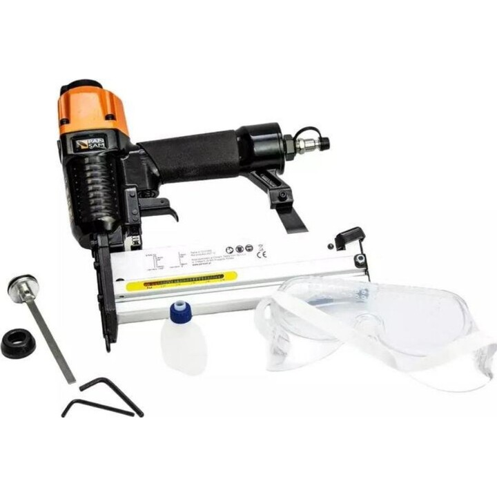 Dedra A533152, Electric Staple and Nail Gun for Upholstery and Wood, Black/Orange