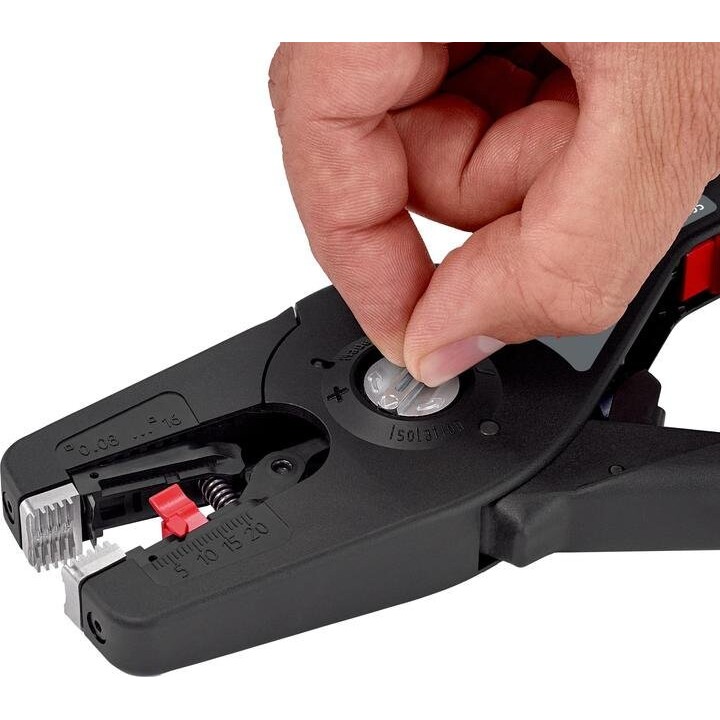 KNIPEX PreciStrip16 12 52 195, Automatic Insulation Stripper, 0.08-16mm², Black