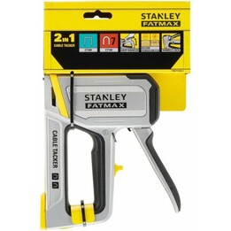 Stanley FMHT70100-0, Professionelle Hochleistungs-Klammerpistole, Stahlgehäuse, schwarz/silber/gelb