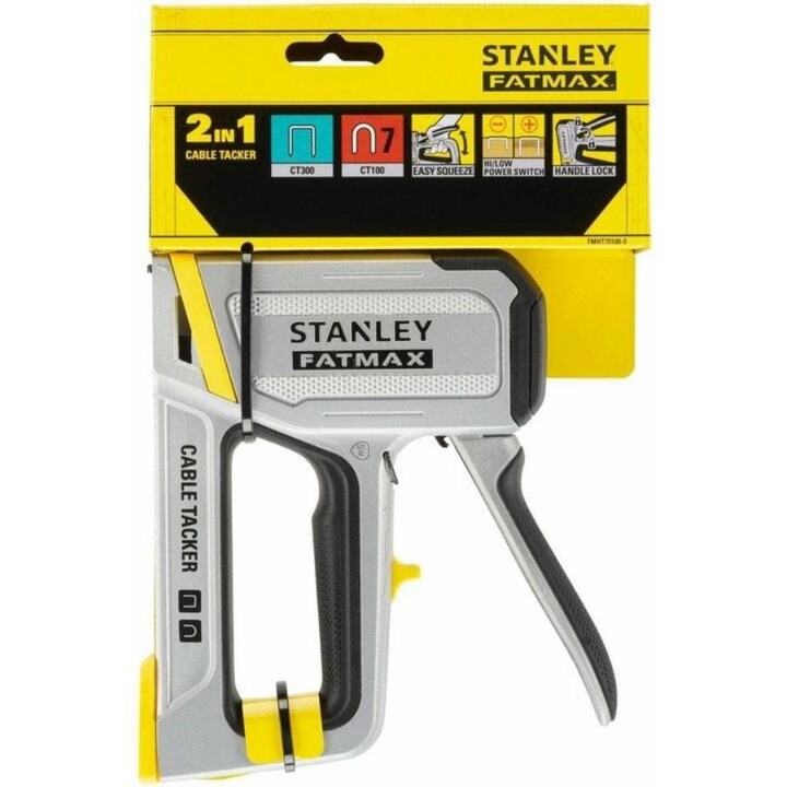 Stanley FMHT70100-0, Heavy-Duty Professional Staple Gun, Steel Body, Black/Silver/Yellow