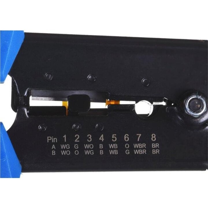 Alantec NI040, Outil de sertissage professionnel, Outil de pressage de connecteurs de réseau, Noir/Rouge