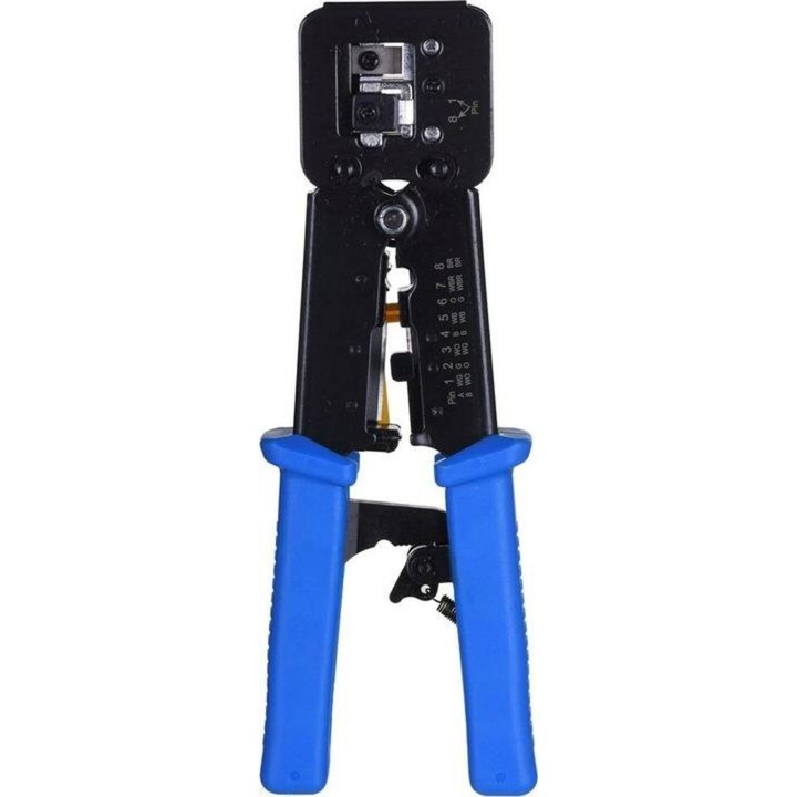 Alantec NI040, ferramenta de cravação profissional, ferramenta de prensagem de conectores de rede, preto/vermelho