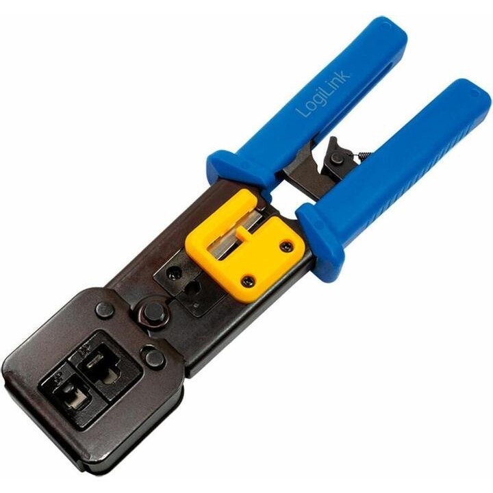 Alantec NI040, Herramienta de crimpado profesional, Herramienta de prensado de conectores de red, Negro/Rojo