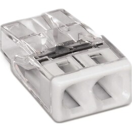 WAGO 2249822, Leitungsteiler und -verteiler 2273-202, Schnellanschlussklemme, transparent/weiß