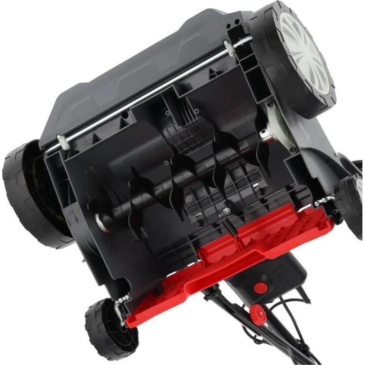 Dedra DED8705, Professioneller elektrischer Rasenvertikutierer, Hochleistungs-Effizienz-Motor, blau/schwarz