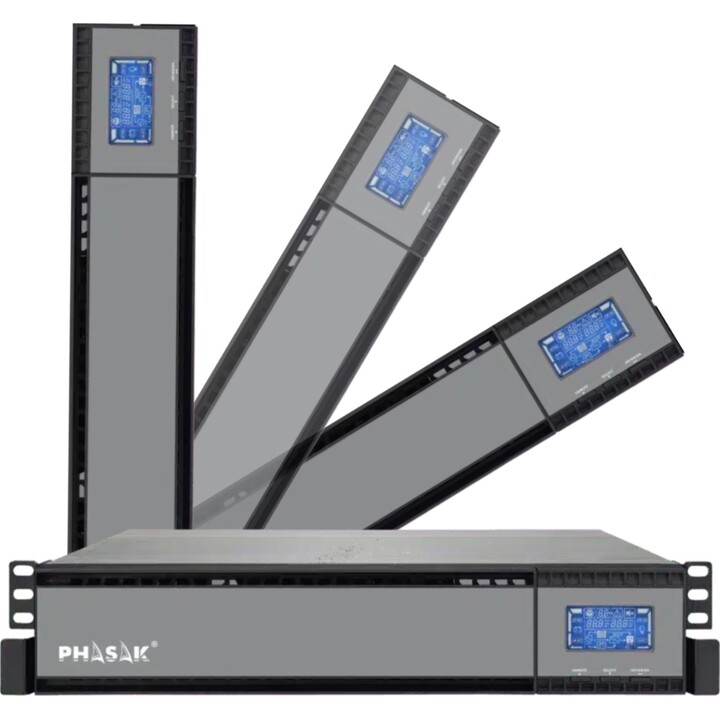UPS Online Phasak Rack 3000 VA Online LCD/ 3000VA-2700W/ 8 Saídas/ Formato de Rack