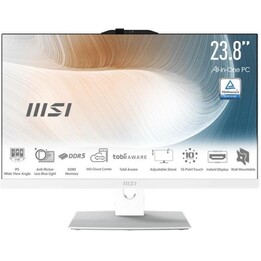 MSI Modern AM242TP 2022XEU Computador tudo-em-um Core 5 120U 16GB 512GB SSD 23.8 Inch Touch White Unit