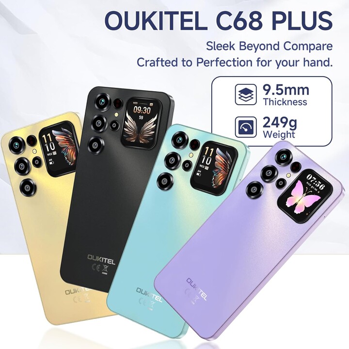 Oukitel C68 Plus, 8 Go 512 Go, 7.2 HD+, 6000 mAh, gris