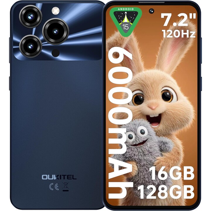 Oukitel C69, 4 Go 128 Go, 7.2 HD+, 6000 mAh, noir