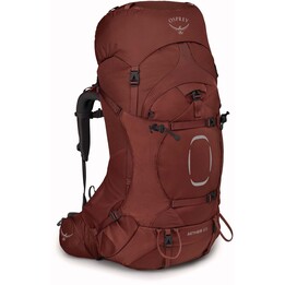 Mochila Osprey Aether 65 Deep Acorn Red L/XL Technical Hiking Backpack Men Custom Fit Suspension Gear Unit